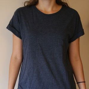 Blue and Maroon Divided T-Shirt Dresses (size s)